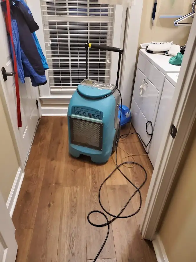 Commercial dehumidifier deployed for Flood Damage Cleanup in Victoria